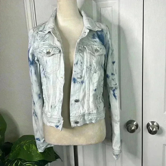 FREE PEOPLE jones tie dye blue jacket size S - Picture 10 of 14